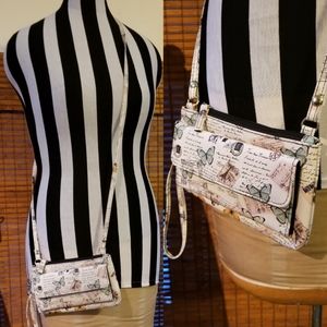 Faux Leather Butterfly Crossbody Purse